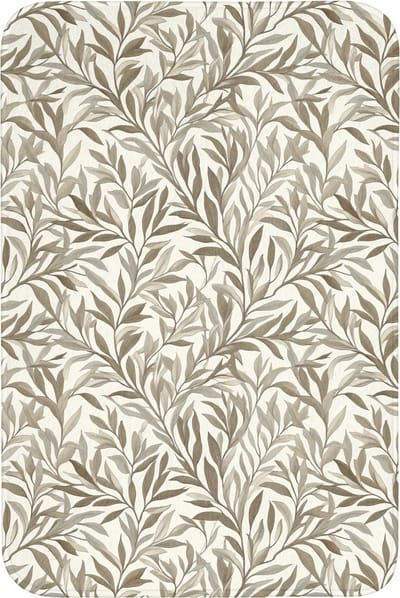 Badmat 60x90 cm - Antislip - Takken - Botanisch - Taupe - Badmatten voor badkamer - Badkamermat - Douchemat - Badkamer mat