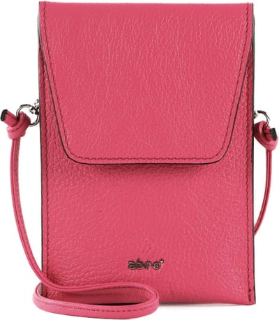 abro Leren Telefoontasje Schoudertas Leather Ariete Crossbodybag Camilla Pink Roze