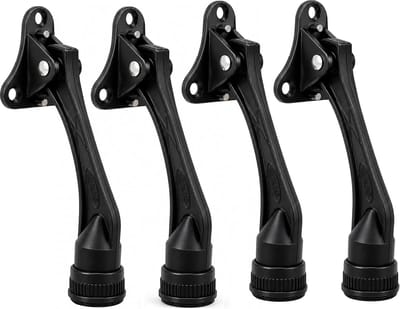 Deurstopper - Deurhouder Kickdown - Deur Vastzetten - Voorkomt Deurbeweging - 10 cm - Zwart