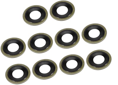 Dailygoods- Olieafvoerstekker - 10 Stuks - Aluminiumlegering - Binnendiameter 12 mm - Buitendiameter 25 mm - Dikte 2 mm - Afdichtring