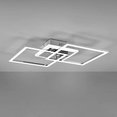 Reality Leuchten LED plafondlamp Venida, vierkant, chroom