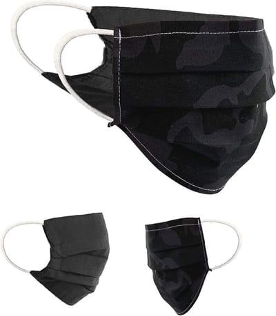 Omkeerbaar Katoenen Mondbeschermingsmasker Set van 2 - Unisex