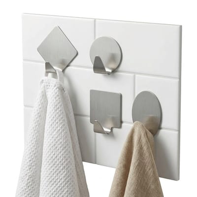 Cheqo® Handdoekhaakjes - Handdoekhaak - Handdoekhaakjes Set - Handdoekhaakjes 4 Stuks - Handdoekhaakjes Badkamer - Handdoekhaakjes Keuken - Wandhaakjes - Wandhaak Badkamer