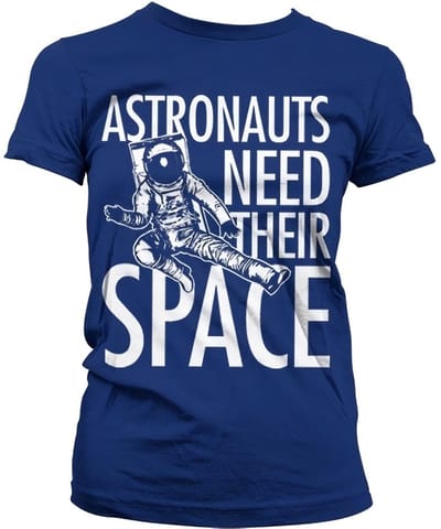 Hybris Astronauts Need Their Space Girly T-shirt voor dames, marineblauw