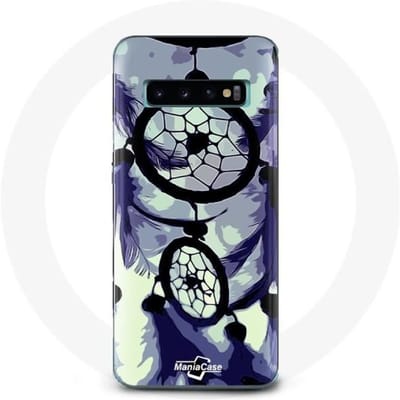 Coque pour Samsung Galaxy S10 Attrape Rêve violet gris et Noir