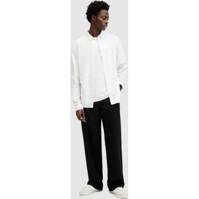 AllSaints Lovell Ls Shirt White Größe: XS | Casual hemden Outlet | Herren | Weiß