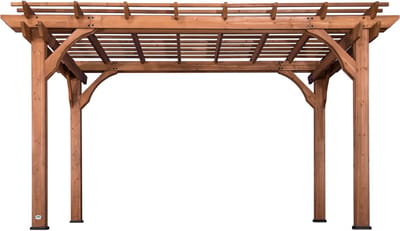 Backyard Discovery Pergola van Hout 305 x 426 cm – FSC 100% hout - Vrijstaande Cederhouten Pergola – Trellis Dakconstructie – Tuin Pergola met 14x14 cm Staanders