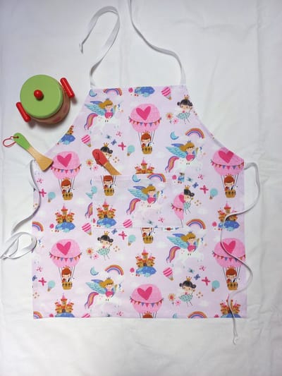 Oogappel Eenhoorn Prinses Kinderschort Schort Speelkeuken (3-6jaar)-Multicolour