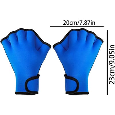 1 Paar Zwemmen Webbed Neopreen Zwemhandschoenen Aquatische Fitness Training Aqua Handvinnen Zwemmen Vinger Webbed Paddle Voor Fitness M
