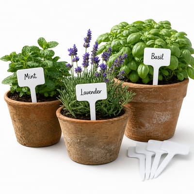 Kinzo Plantenlabels – Plant Markers voor Tuin en Moestuin – 16 Stuks – 15 cm – Wit