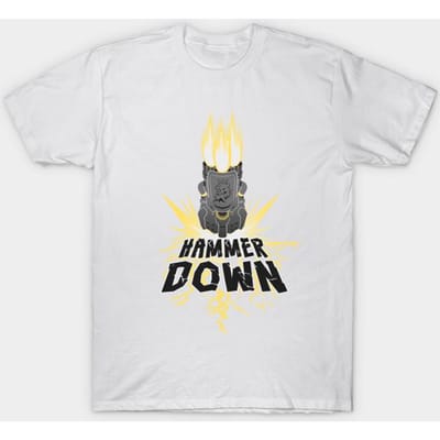 T-shirt Femme Hammer Down Imprimé Harajuku T-shirt Kawaii Été Manches Courtes T-shirt Femme Top 4XL blanc