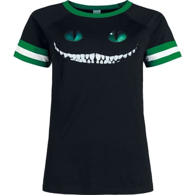 Alice in Wonderland - Disney T-shirt - Cheshire Cat - S tot XXL - voor Vrouwen - zwart