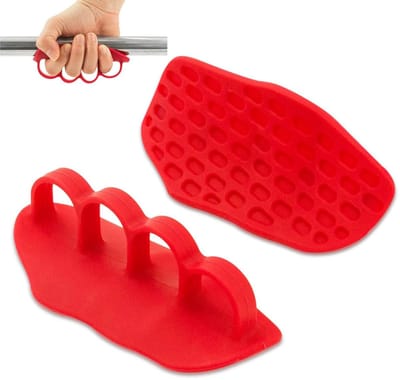2 stuks fitness gewichthefgrepen - Fitnessgrepen - Antislip sportgrepen - Voor bescherming van de handpalm, gewichtheffen, fitnesshandschoenen - Voor gewichtheffen, bodybuilding, dumbbells, deadlift, optrekgrepen - Unisex - Rood