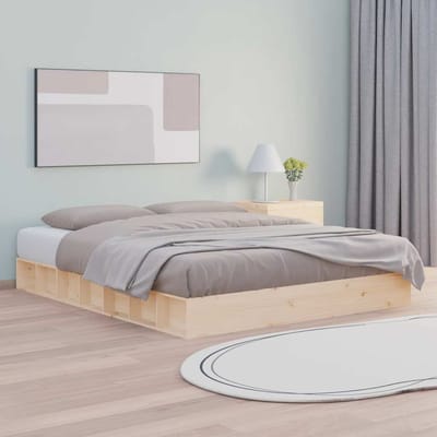 vidaXL - Bedframe - massief - hout - 150x200 - cm