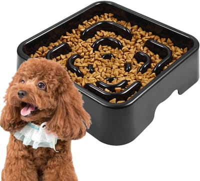 Anti-verstik voerbak - Honden voerbak - Gezond eten - Vertraagt voeropname - 2200 ml - Grijs
