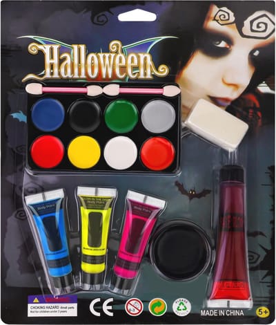 Halloween Make-up Set - Special Effects Met Neon Kleur & Kunstbloed