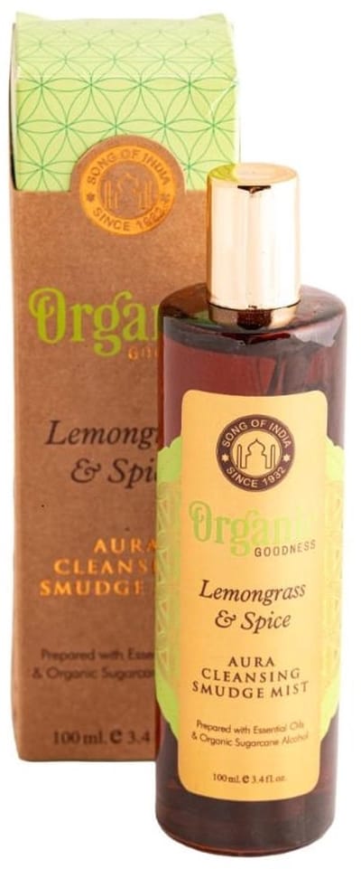 Song of India - organic goodness - smudge roomspray - kamerspray - citroengras en kruiden - 100 ml