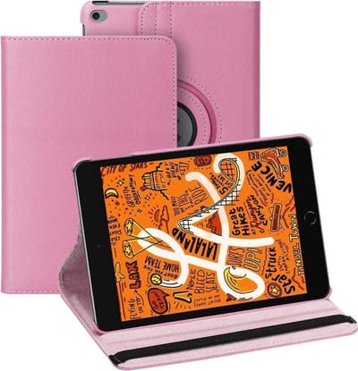 Dasaja stevige hoes geschikt voor iPad 10.2 inch (2019 / 2020 / 2021) - 360 graden draaibaar – met ingebouwde pen houder - Effen Roze