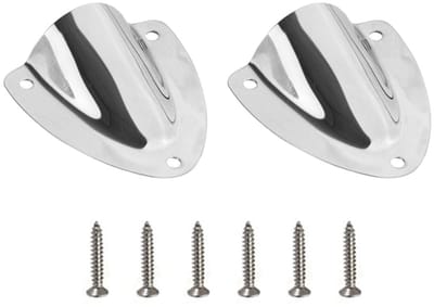 Dailygoods- Bootventilatiedeksel Roestvrij Staal - 2-delige Set - 6 Schroeven - Corrosiebestendig - Buitentoepassing - Duurzaam Materiaal - Ventilatiekap