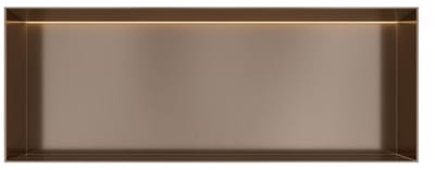 Hotbath &More BOX080FL inbouwnis 30x80x10cm zonder frame met verlichting tuscan bronze