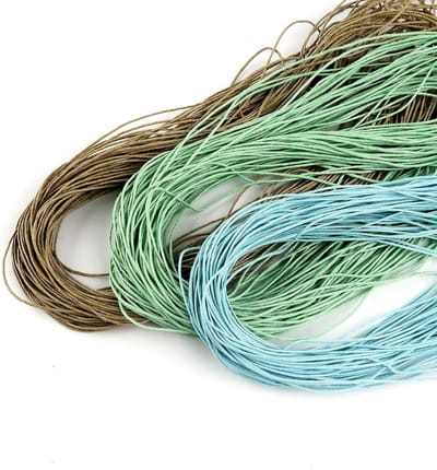 105 m Gevlochten Waxkoord 1 mm voor Armbanden in Lichtblauw, Lichtgroen en Lichtbruin - Perfect voor Sieraden, Kettingen en Macramé Creaties