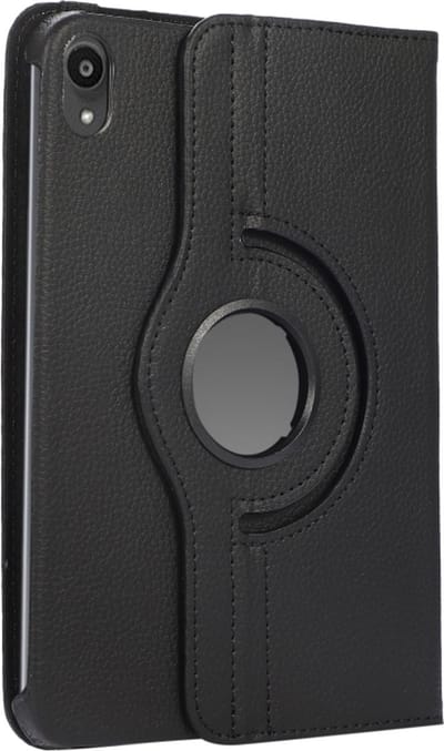 Hoesje Geschikt voor Apple iPad 6 mini 8.3 inch 360° Draaibare Wallet case /flipcase stand/ hardcover achterzijde/ kleur Zwart