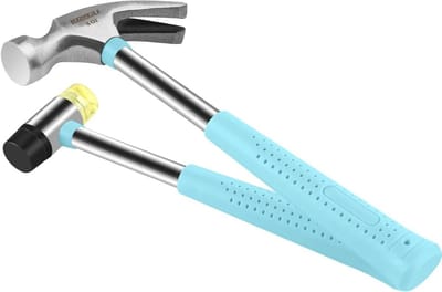 Mini Hamer Set - 8 oz Klauwhamer en Rubberen Hamer voor Precisiewerk