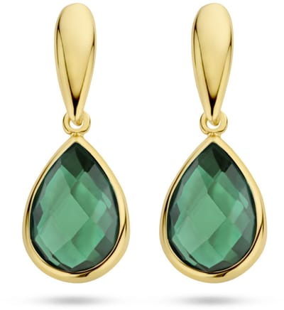 Marie-Celeste Oorhangers Agaat - Goud