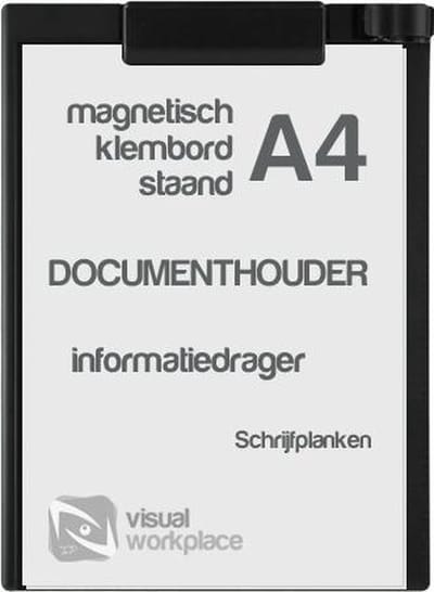Klembord magnetisch A4 (staand) - Zwart
