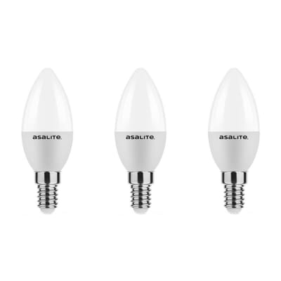 Asalite LED Lamp C37 E14 Fitting - 4W = 30W - 350 Lumen - 4000K Neutraal Wit Licht - Niet Dimbaar - 220-240V - Energiezuinig - 3 stuks