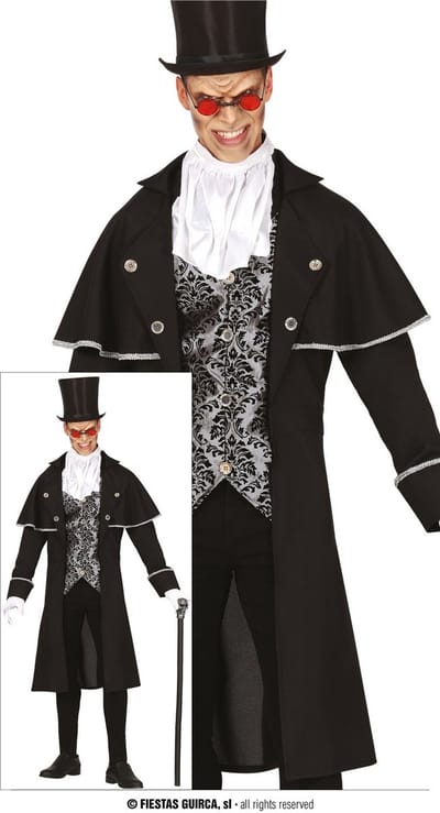 Fiestas Guirca - Silver vampire heren - maat M