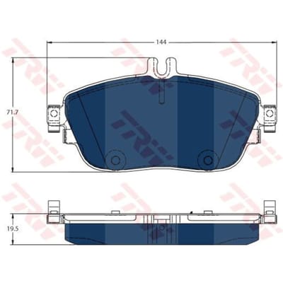Remblokset, schijfrem ELECTRIC BLUE TRW GDB1932BTE