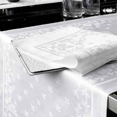 De Witte Lietaer Servetten, Lilium Wit (4 st.) - 51 x 51 cm - 100% Damast Katoen