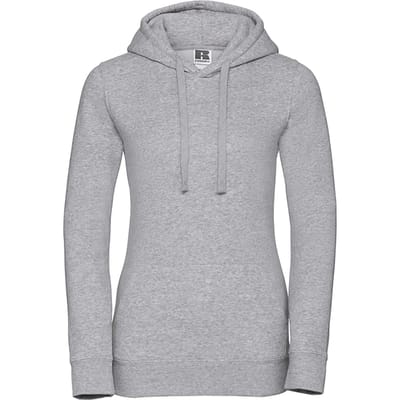 Russell Dames Premium Authentieke Hoodie (3-Lagen Stof) (Licht Oxford)