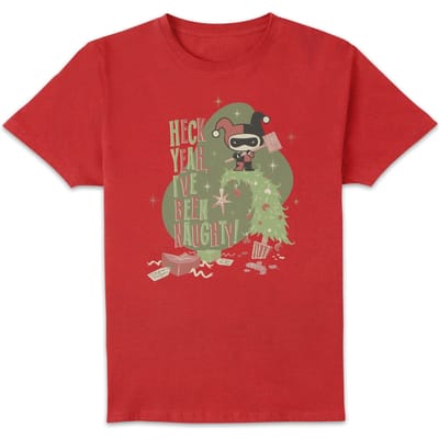 DC Heck Yeah I've Been Naughty! Men's Christmas T-Shirt - Red - S