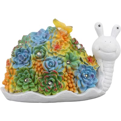 Zonne-slakkenbeeld Waterdicht Schattig Slakkenbeeldje Succulenten Tuin Ornament Zonnelampen Gazon gray