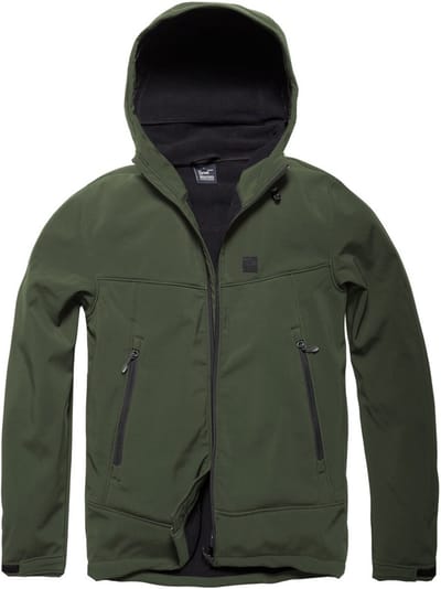 Vintage Industries Funktion-jas Alford Softshell-jas Dark Olive