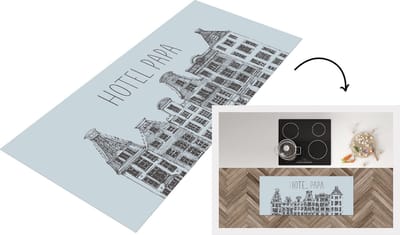 Keukenloper - Loper keuken - Vaderdag - Hotel papa - Spreuken - Quotes - 120x50 cm - Keukenloper vinyl