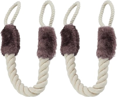 Dailygoods- Deurkoord Klembeveiliging - Deurstopper - Vingerbescherming - 2 Stuks - Geschikt voor Kinderen en Huisdieren - 60 cm (Katoen) - Deurbeschermer