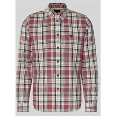 regular fit vrijetijdsoverhemd met kentkraag en label-stitching