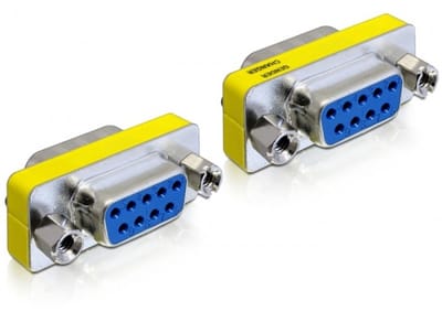 Delock 65008 VGA Adapter [1x D-sub bus 9-polig - 1x D-sub bus 9-polig] Blauw, Zilver