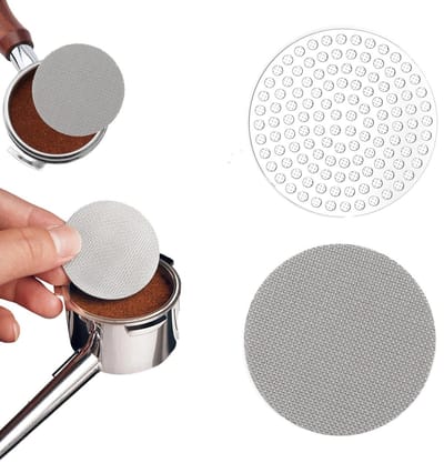 Dailygoods- Puckscreen 58 mm - Roestvrijstalen Zeefhouder - Herbruikbare Espressozeef - 2 Stuks - Voor Koffiehandgrepen - Eenvoudige Reiniging