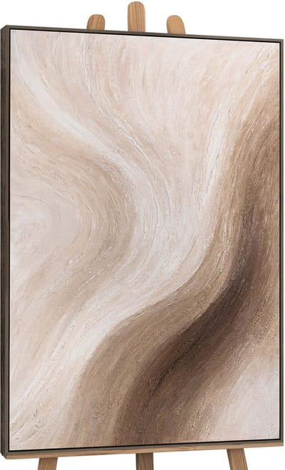 Canvas schilderij handgeschilderd desert whisper abstract – YS-Art Gallery – Luxe wanddecoratie voor woonkamer – Modern schilderij voor slaapkamer en hal
