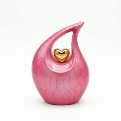 Teardrop As Urn - 800 ML - Teardrop - Druppel Urn - Crematie Urn - Uniek - Voor Huisdieren of Menselijk As - Crematie As - Decoratie Urn - ROZE