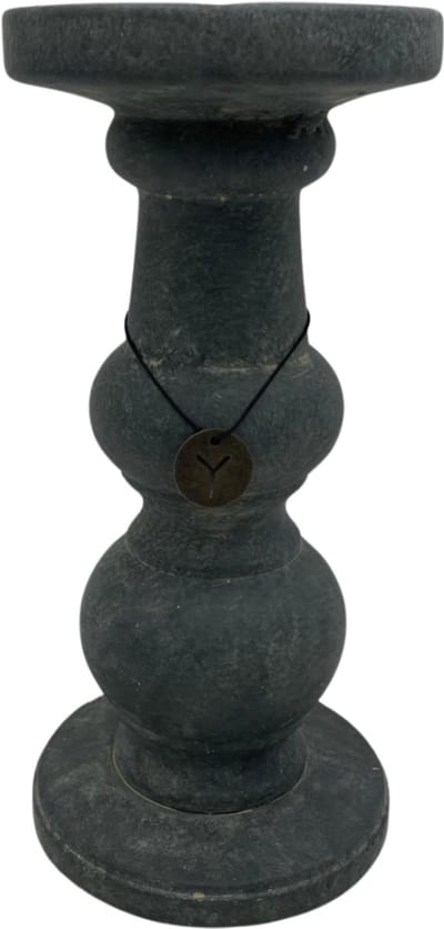 Brynxz Grandeur Vintage Kandelaar - Grijs steenlook - Maat M Hoogte 27 cm - Candleholder