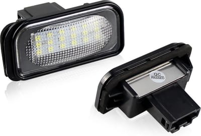 TLVX LED Kentekenverlichting Units Mercedes Canbus (set) C-Klasse W203 Sedan R230 / W209 / C209 / A209 Sl Clk Klasse/ 12V / Originele Pasvorm / 6000K Wit licht / Hoge Lichtopbrengst / Storingsvrij / Autolampen / License plate Light (2 stuks)