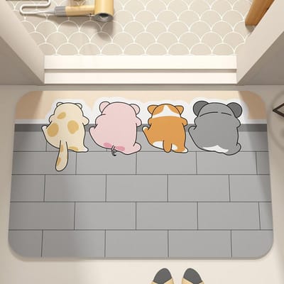 Badkamer Diatom moddermat Toilet zachte mat Absorberende voetmat Slijtvaste entreemat Wastafel Slaapkamer Antislip tapijt 40*60CM