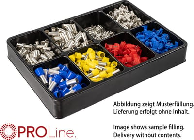 PROline Werkplaatskast assortiments bak, 8 vakken - inleg tray ten behoeve lade 335x238x45mm