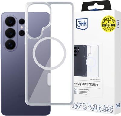 Doorzichtig magnetisch hoesje voor Samsung Galaxy S26 Ultra, stevige behuizing, bescherming voor camera - 3mk Armor MagCase