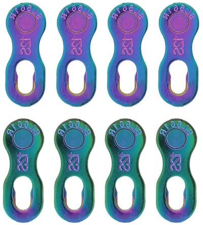 4 Pairs 12 Speed Kettenschakels, Herbruikbare Stalen Fietsketting, Verloren Schakel (Goud)